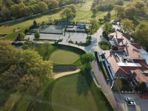 St Louis CC 18th Green Aerial